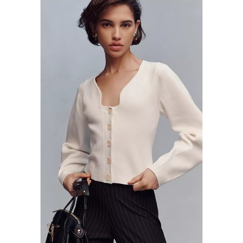 ModubaBy Anthropologie 스트럭처드 버튼다운 스웨터