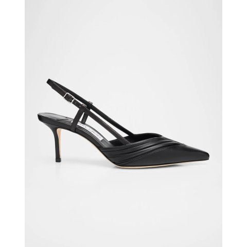 ModubaJimmy Choo Afia 65 레더 슬링백 펌프스