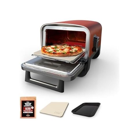 ModubaNinja Woodfire 아웃도어 피자 오븐 8-in-1 전기 로스터 & 스모커 700°F