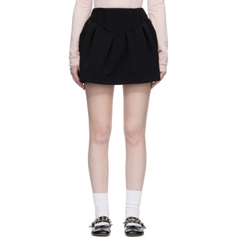 Moduba블랙 와이어 미니 스커트