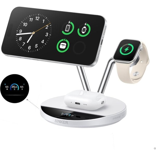 Anker 3-in-1 Qi2.2 MagSafe 호환 무선 충전 스테이션