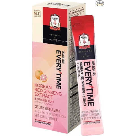 Moduba정관장 에브리타임 홍삼 추출 스틱 자몽맛 3000mg 10포