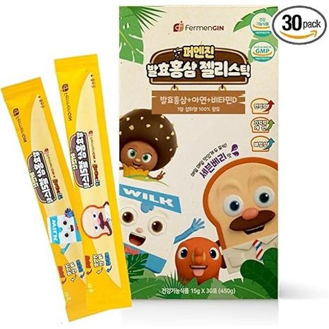 Moduba브레드이발소 키즈 발효홍삼 젤리스틱 (30입)