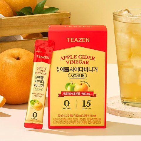 Moduba애플사이다비니거 드링크 분말 스틱 애플&페어맛
