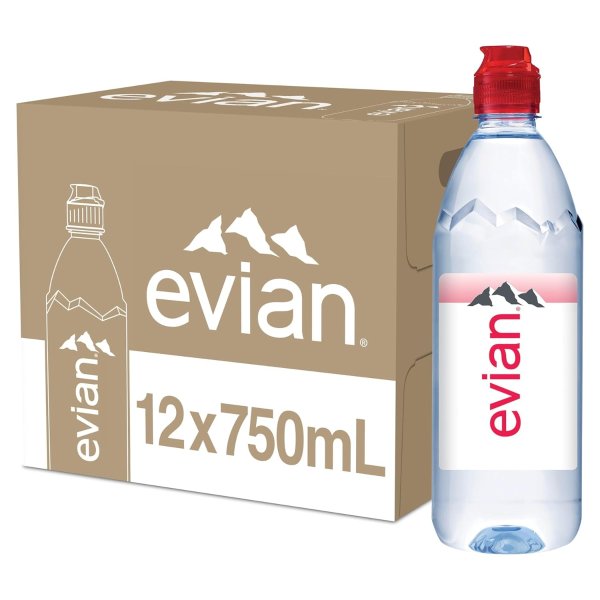 evian 내추럴 스프링 워터 스포츠캡 12팩