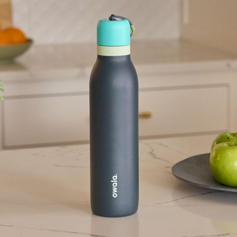 ModubaOwala 프리십 트위스트 워터 보틀 24oz 블루/그레이 포기 타이드