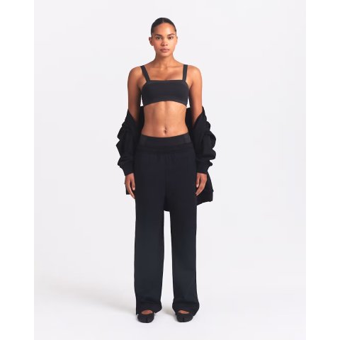 ModubaMatte Tricot 여성 사이드 스냅 팬츠