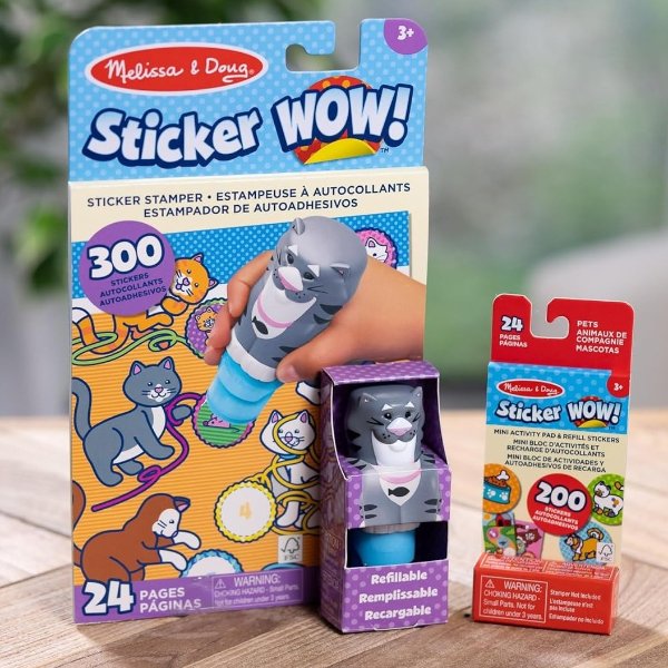 Melissa & Doug 스티커 WOW 캣 번들