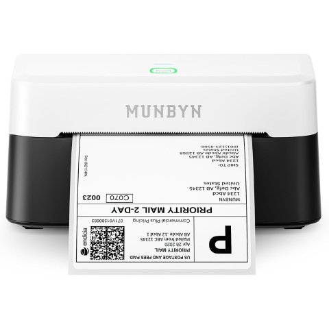 Moduba블랙MUNBYN RW403B 블루투스 감열 라벨 프린터