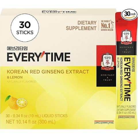 Moduba정관장 에브리타임 홍삼 추출 스틱 레몬맛 2000mg 30포