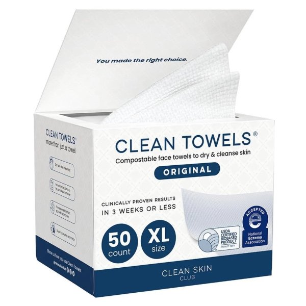 Clean Skin Club 일회용 페이스 타월 XL 50매