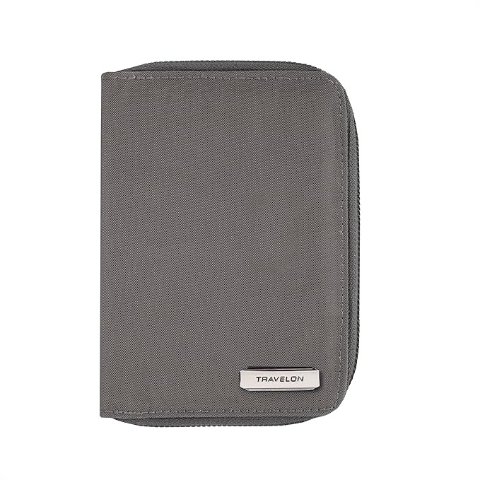 ModubaTravelon RFID 차단 지퍼형 여권 지갑