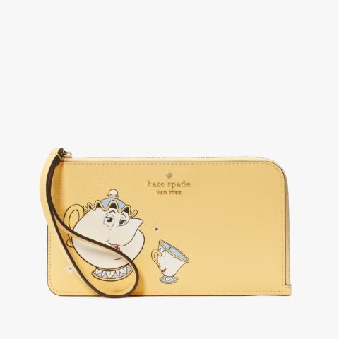 ModubaDisney X Kate Spade New York 미녀와 야수 미디엄 L지퍼 손목지갑