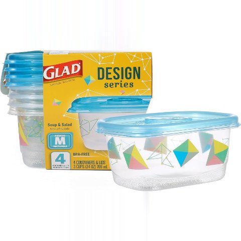 최저가: Glad 글래드웨어 밀폐용기 24oz 4개 세트