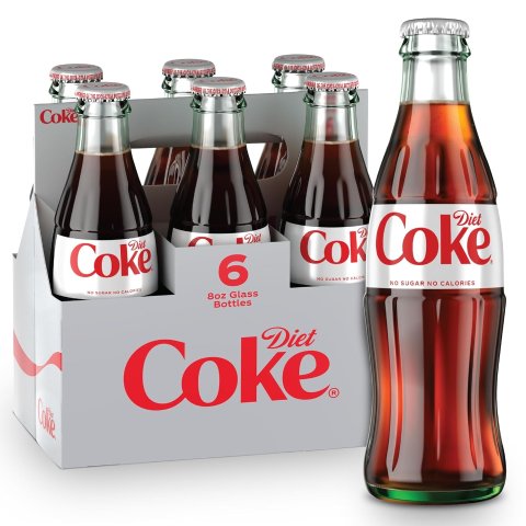 ModubaDiet Coke 유리병 8oz 6병 세트