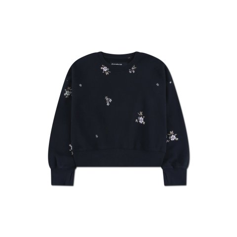 Modubaabercrombie kids 키즈 플로럴 프린트 코튼 블렌드 스웨트셔츠