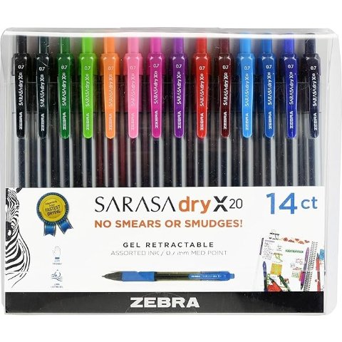 ModubaSARASA Dry X20 리트랙터블 젤펜 14입 (46824)
