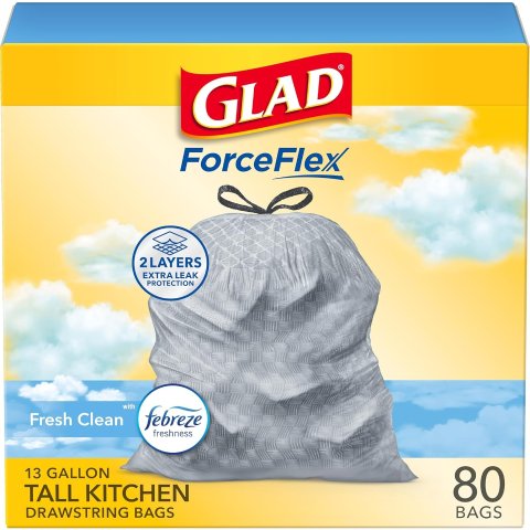 ModubaGlad ForceFlex 키친 타이 쓰레기봉투 80매