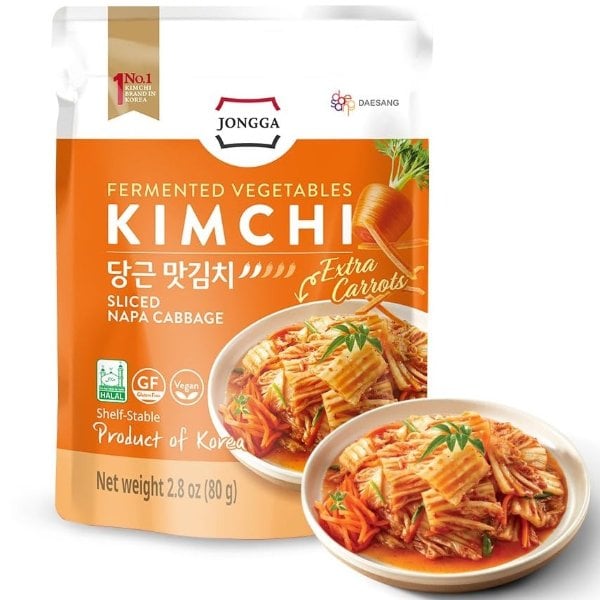 최저가: JONGGA 당근 맛김치 80g 8팩