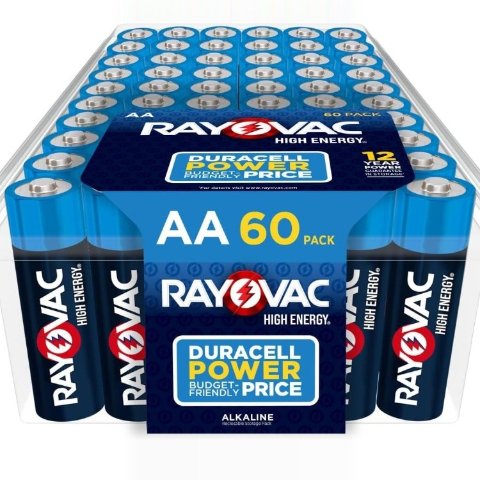 타겟 오퍼: Rayovac AA 알카라인 건전지 60팩
