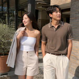 도비 랩 미디 셔츠 원피스 $52
