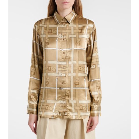 ModubaEmma printed satin shirt