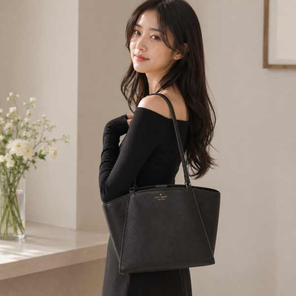 Kate Spade Brim 페블드 레더 랩탑 토트백