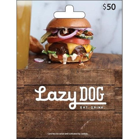 ModubaLazy Dog Restaurants 실물 기프트카드 $50
