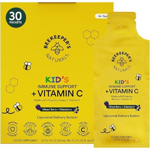 ModubaBeekeeper s Naturals 키즈 리포좀 비타민C 500mg 믹스베리 30포