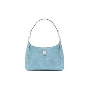 ModubaKate Spade 뉴욕 데코 데님 스웨이드 호보백