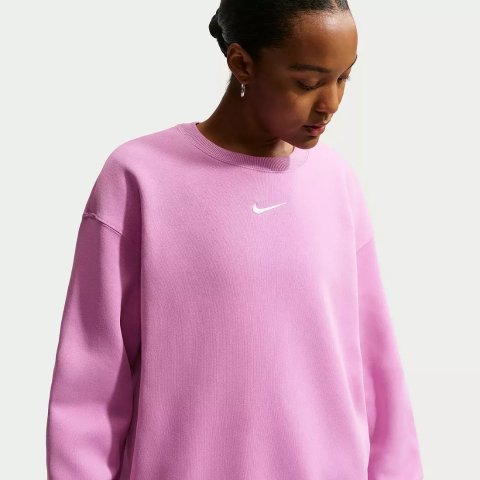 Moduba여성용 Sportswear Phoenix Fleece 오버사이즈 크루넥 스웨트셔츠 (라이트 마젠타)