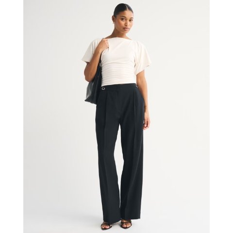 Moduba커브 러브 A&F 슬론 테일러드 하드웨어 와이드 팬츠