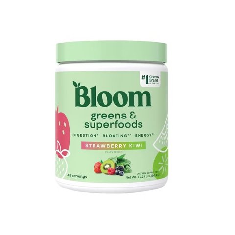 ModubaBloom Nutrition 그린즈 & 슈퍼푸드 파우더 스트로베리 키위 48회분