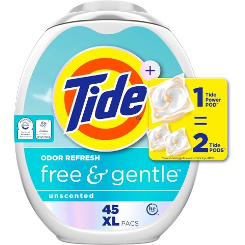 ModubaTide PODS 프리 앤 젠틀 캡슐 세탁세제 45개입