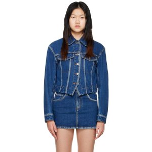 Moduba블루 V라인 데님 재킷
