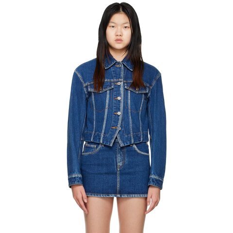 Moduba블루 V라인 데님 재킷