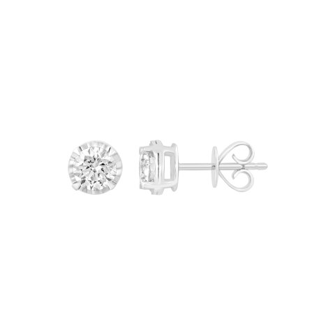 ModubaEFFY 14K 화이트 골드 랩그로운 다이아몬드 스터드 귀걸이 