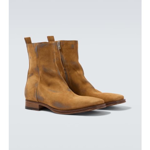 ModubaAcne Studios 디스트레스드 스웨이드 앵클부츠