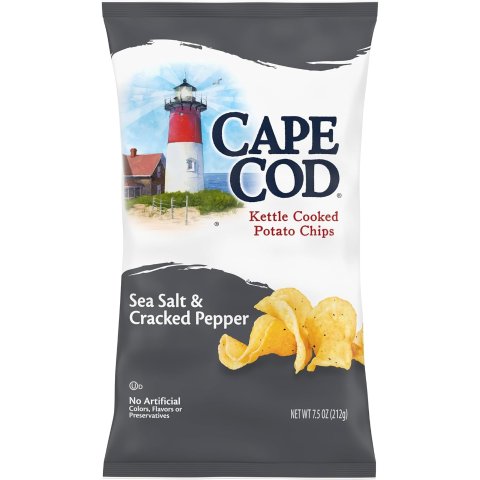 ModubaCape Cod 씨솔트 & 크랙드 페퍼 칩 213g 봉지