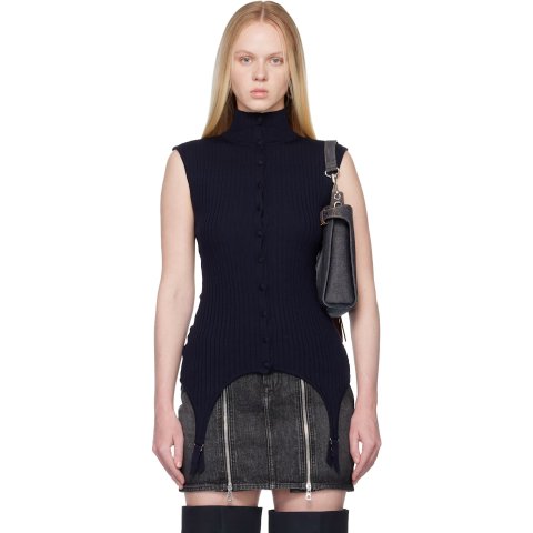 Moduba네이비  The Garter Waistcoat  스웨터 베스트