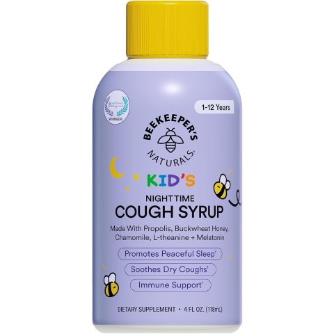 Moduba프로폴리스 허니 기침 시럽 나이트타임 글루텐 프리 4oz