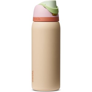 ModubaOwala FreeSip 스테인리스 물병 32oz 데저트 블룸 핑크/탄
