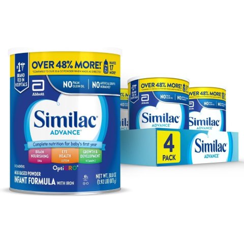 Similac 어드밴스 신생아 분유 4팩