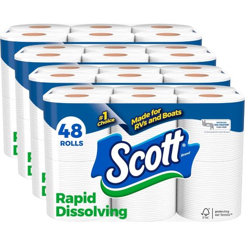 Moduba섭스크라이브 주문 시 25% 할인쿠폰Scott 래피드 디졸빙 화장지 더블롤 48롤