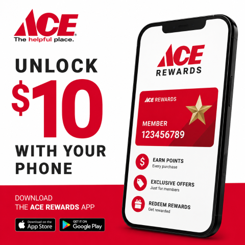 앱 다운로드로 혜택 받기!Ace Rewards 회원 $10 보너스 🎉