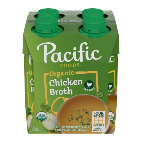 ModubaPacific Foods 유기농 방목 치킨 브로스 8oz 4팩