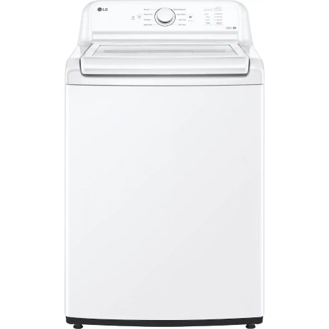 ModubaLG 4.3 Cu.Ft 고효율 탑로드 세탁기 SlamProof 글라스 리드 화이트 WT6100CW