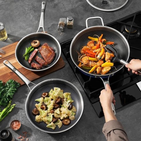 하이브리드 12인치 웍 $39.99 🍳DOTCLAD 하이브리드 쿡웨어 최대 33% 할인