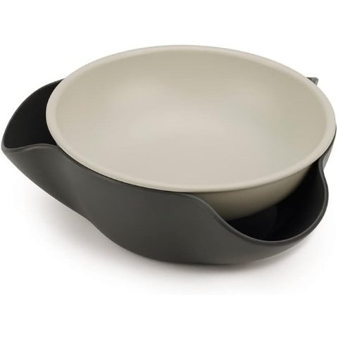Moduba더블 디쉬 피스타치오 스낵 서빙볼 음식물 분리 트레이 그레이