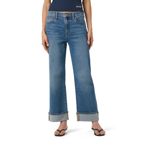 ModubaHudson Jeans 로잘리 하이웨이스트 커프드 와이드 데님 팬츠